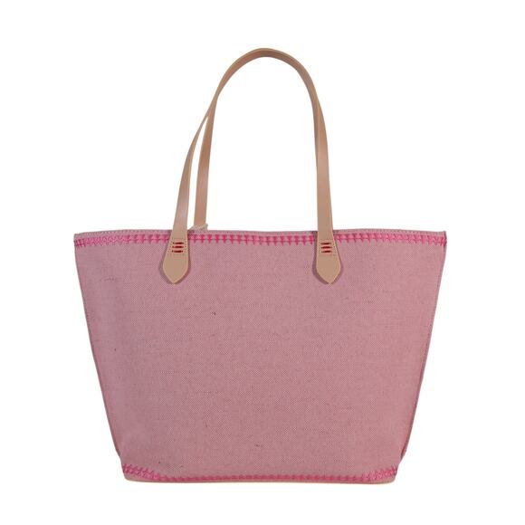 Spartina 449 Fiesta Embroidered Tote Bag- Richmond Hill Pink Palms - NWT - Picture 2 of 8